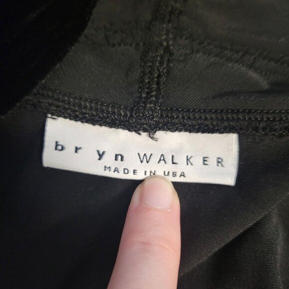 Bryn Walker Women's Silk Blend Black Velvet Sleeveless Long Cardigan Size S - Picture 8 of 10